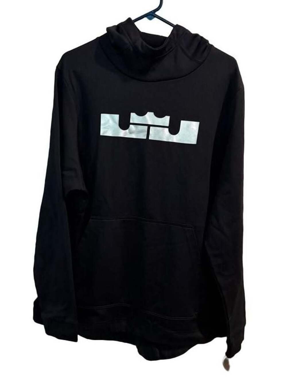 Nike LeBron James Hoodie Black Pullover Crown Logo